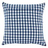 4pk 18"x18" Gingham Buffalo Check Assorted Square Throw Pillow Covers Navy/Off White - Design Imports: Cotton Fabric, Hidden Zipper Closure - 2 of 4