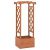 vidaXL Trellis Planter with Arch 19.3"x15.4"x46.1" Firwood - 2 of 4