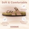 CUSHIONAIRE Luna Cork Footbed Women's Sandals-Comfortable Slip-On Slides with Adjustable Straps & Memory Foam|Beach Essential Summer Sandals for Women - 4 of 4