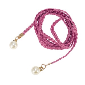 Unique Bargains Pearl Braiding Woven Rope Belt 1 Pc - 1 of 4