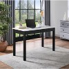 Gulches Modern Desk Collection ¨C Faux Marble/Textured Finish, Storage Drawers (1-2), Sturdy Base, Simple Assembly for Home Office - 2 of 4