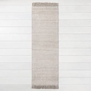 Bleached Jute Fringe Rug - Hearth & Hand™ with Magnolia - 1 of 4