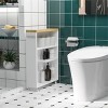 FURNIinspire Bathroom Storage Cabinets Slim Storage Cabinet With Wheels, Removable Paper Cabinet Side Table Corner Cabinet, White, 5"*19.75"*26.5" - 4 of 4