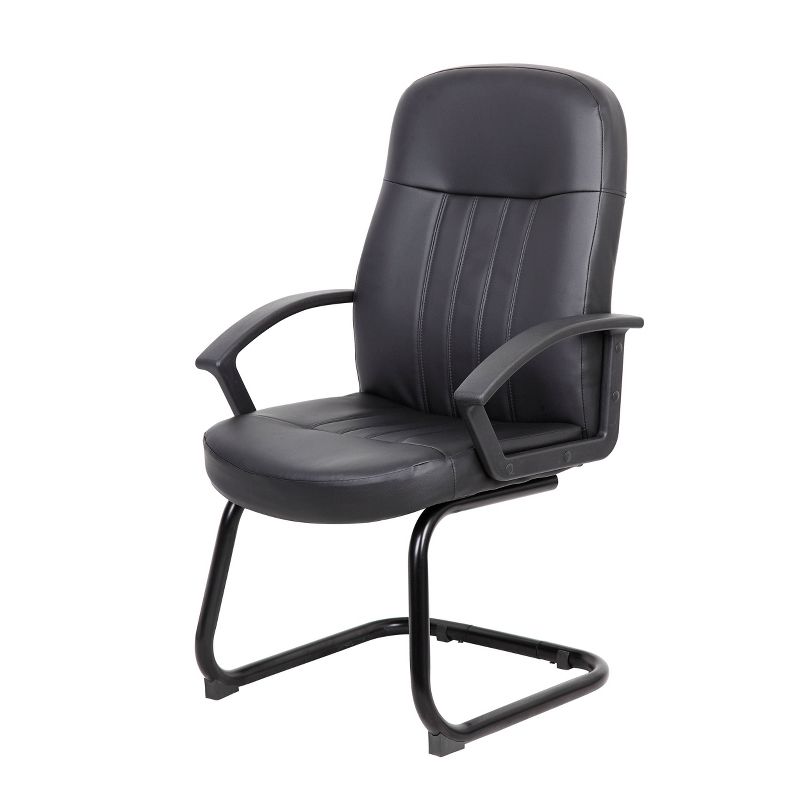 Executive Leather Budget Guest Chair Black - Boss Office Products, 4 of 8