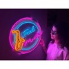 Feel Music Neon Metal Sign – Stunning LED Neon Wall Art with Metal Backing, Vibrant Neon Light Sign for Music Lovers - 4 of 4