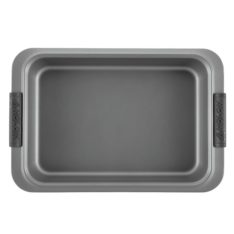 Anolon Advanced Bakeware 9&#34; x 13&#34; Nonstick Cake Pan with Lid with Silicone Grips Gray, 5 of 7