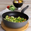 Tosca Siena 11 Inch Nonstick Aluminum Wok in Grey Granite - 2 of 4