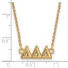 Black Bow Jewelry 14k Yellow Gold Plated Sterling Silver Delta Delta Delta Greek Life Necklace 18 Inch - image 2 of 4