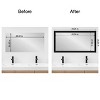 Amanti Art Mirror Makeover Bathroom Mirror Frame Border Kit  - Fully Assembled Peel and Stick Frame - Mirror NOT Included - Avon Black Trim - 4 of 4