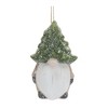 Terra Cotta Gnome with Pine Tree Hat Ornament Set of 6 – 3.25"H Christmas Decorations by Melrose - 3 of 4