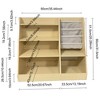 LOVMOR 4 Tier Kids Bookshelf, Baby Toddler Book Rack Toy Storage Organizer, Wooden Montessori Bookcase for Kids Rooms, Bedroom, Playroom, Nursery - 3 of 4