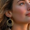 Ross-Simons Italian 18kt Gold Over Sterling Multi-Circle Drop Earrings - 2 of 3