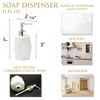 Evideco French Home Goods Geometric Stoneware Soap Dispenser, 11 fl oz - Diamond Design with Chromed Pump, Ideal for Kitchen or Bathroom - 2 of 4