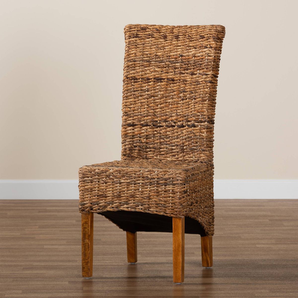 Trianna Abaca Wood Dining Chair Natural/Brown - bali & pari - thumbnail 8