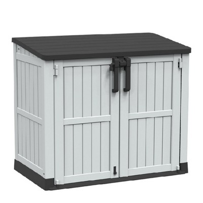 Infurnic Deck Boxes, Extra-Large Deck Box with Lockable Storage, Waterproof Outdoor Storage Box for Patio, Garden, Pool, White, 51.1"*29.1"*43.3"