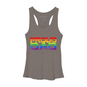Adult Design By Humans LGBTQ+ Proud Dad Father's Day By KangThien Racerback Tank Top - 1 of 2