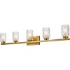 Elegant Lighting Cassie 5 lights bath sconce in brass with clear shade - 3 of 4