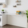 GlasFlength Folding Tables Wall Mounted Space Optimizing Surface Compact Simple Design for Multipurpose Rooms, White, 45"*22"*6.5" - 2 of 4