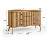 Modern 6-Drawer Dresser with Black Metal Handles and Wooden Legs - Stylish Storage for Bedroom - 4 of 4