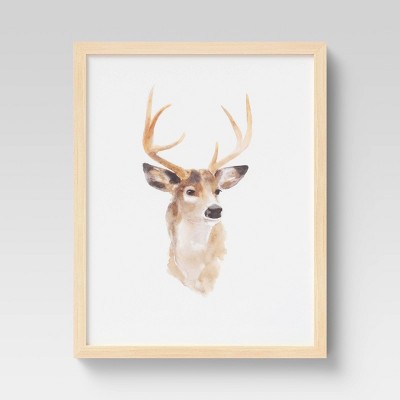 16" x 20" Winter White Tail Framed Wall Print - Threshold™