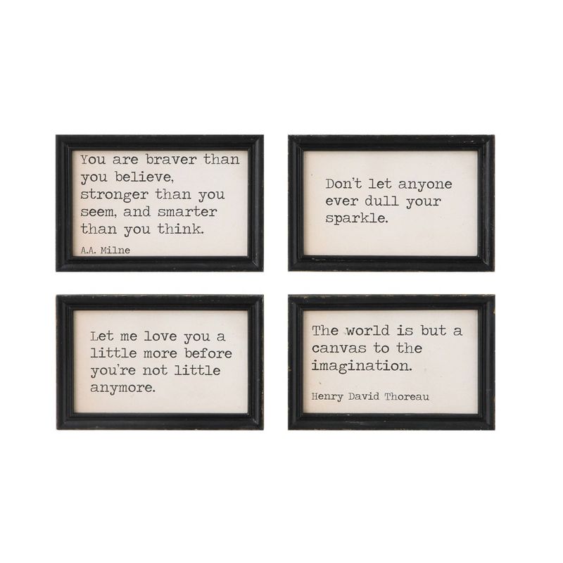 9&#34; x 6&#34; (Set of 4) Phrases Framed Wood Inspiration Phrases - Storied Home, 1 of 8
