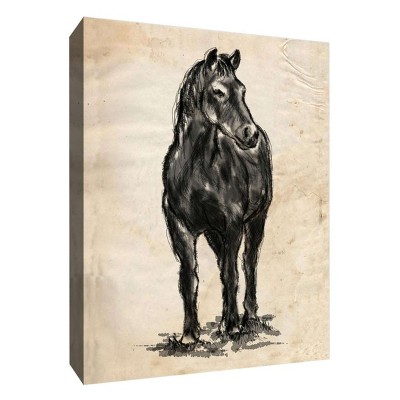 16" x 16" Black Horse Decorative Wall Art - PTM Images