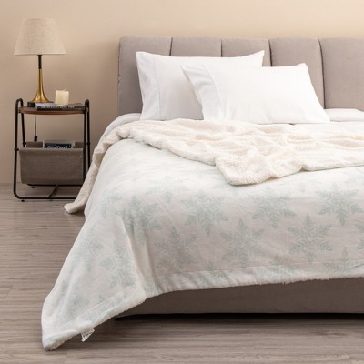 Velvet Plush Soft Fleece Reversible Throw, Warm and Comfortable Bed Blanket - Great Bay Home