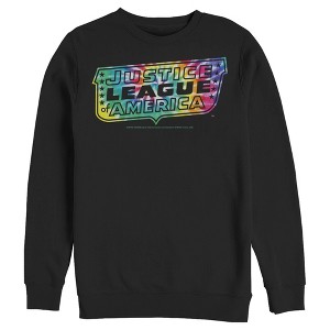 Men's Justice League Tie Dye Emblem Sweatshirt - 1 of 3