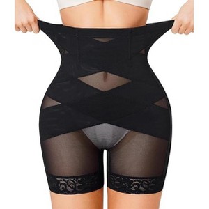 NEBILITY Shapewear Tummy Control Body Shaper High Waisted Butt Lifting Panties Shapewear Shorts Thigh Slimmer - 1 of 4