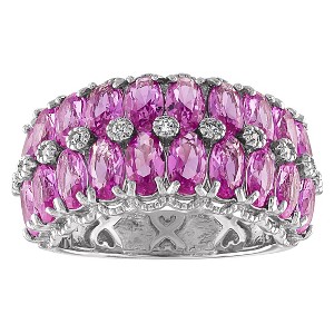 Designs By Gioelli Sterling Silver Created Pink Sapphire Ring - 1 of 3