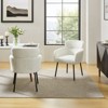 Curt Boucle Elevated Backrest Dining Chair with Metal Legs Set of 2 | Artful Living Design - 3 of 4