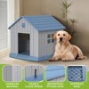 Dolonm pointed roof doghouse, made of PP material, waterproof and UV-resistant, with 2 ventilation Windows - 4 of 4
