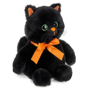 Bearington Ebony The Halloween Cat, 7 Inch Black Cat Plush, Halloween Stuffed Animal - 1 of 4