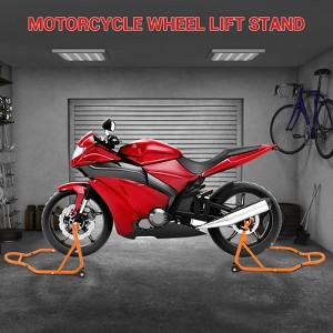 Motorcycle Stand Lift, 850lbs Front Rear Combo Stand Lift Stand, Front Wheel Fork Stand, Universal Motorcycle Paddock Stand Wheel Lift Stand - 1 of 4