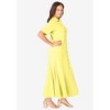 Jessica London Women's Plus Size Stretch Cotton Button Front Maxi Dress - 4 of 4