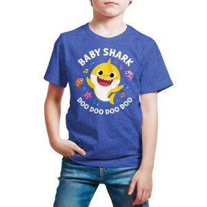 Boys' - Baby Shark - Baby Shark Doo Doo Doo Doo Short Sleeve Graphic T-Shirt - 1 of 4