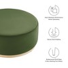 Modway Tilden Large 38 in. Round Performance Velvet Upholstered Ottoman - 4 of 4
