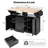 NicBex Mobile Kitchen Island Cart Kitchen Carts on Wheel with Storage, 3 Drawers, Drop Leaf and 2 Cabinets for Kitchen - 2 of 4