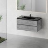 Whisen Minimalist Floating Wall-Mounted Bathroom Vanity with Integrated Quartz Sand Sink and  Storage Drawers - Grey - 2 of 4
