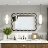 GlasFlength Decorative Wall Mirrors Bathroom Mirror Modern Wall Decor, Unique Style, for Entryway, Living Room, Washroom, Black,28”*2”*39.8" - 3 of 4