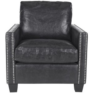 Horace Club Chair - MCR4736A - Antique Black - Safavieh - 1 of 4