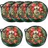 Waterproof Christmas Wreath Storage Bags 6-Pack – Clear PVC/PE Material, Sturdy Handles & Zippers, Durable Organizer for Holiday & Seasonal Decor - 4 of 4