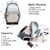 MaseiKar Mini Backpack for Women and Kids, 12inch Casual Daypack Backpacks for Travel,Light Blue - 3 of 4