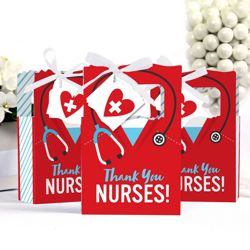 Thank You Nurses - Nurse Appreciation Week Favor Boxes - Set of 12, 4 of 8