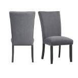 Set of 2 Stratton Counter Height Side Chairs Set Charcoal - Picket House Furnishings