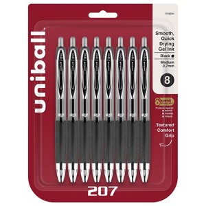 uni-ball 207 Retractable Gel Pens Medium Point (0.7mm) Black 2431821 - 1 of 4