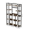 Artloge 5 Tiers Freestanding Kitchen Cabinet Large Storage Bakers Rack Cabinet Microwave Stand Pantry Cupboard Organiser Shelf with 6 Hooks for Home - 3 of 4