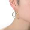 Guili Sterling Silver 14K Gold Plated Round Dangling Earrings with Freshwater Pearls, combining timeless appeal and modern styles. - 3 of 3
