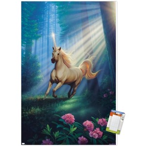 Trends International Kirk Reinert - Secret Forest Unicorn Unframed Wall Poster Prints - 1 of 4