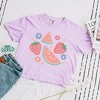 Simply Sage Market Women's Pastel Fruits Short Sleeve Relaxed Fit Cropped Graphic Tee - 3 of 3